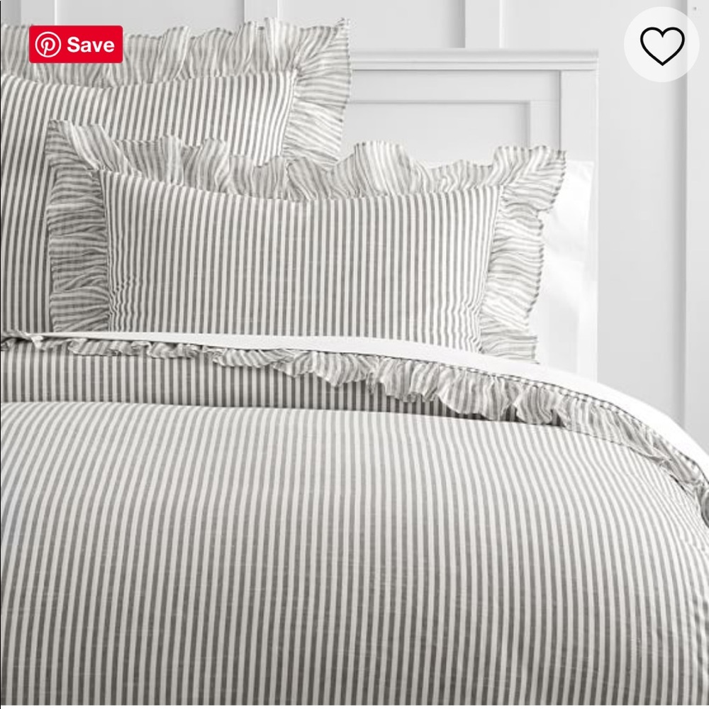 The Emily & Meritt Ruffle Stripe Duvet Cover